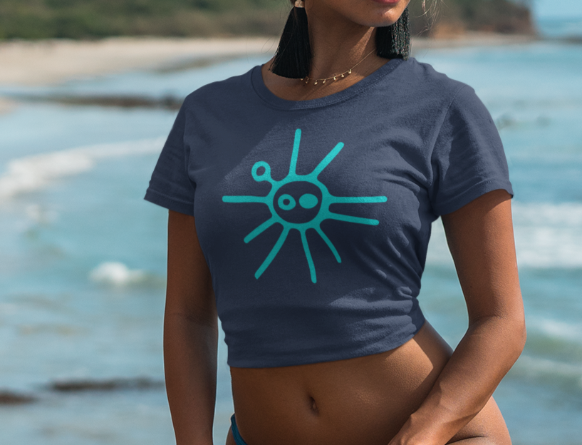 Sun God Taino in Beach color shirt