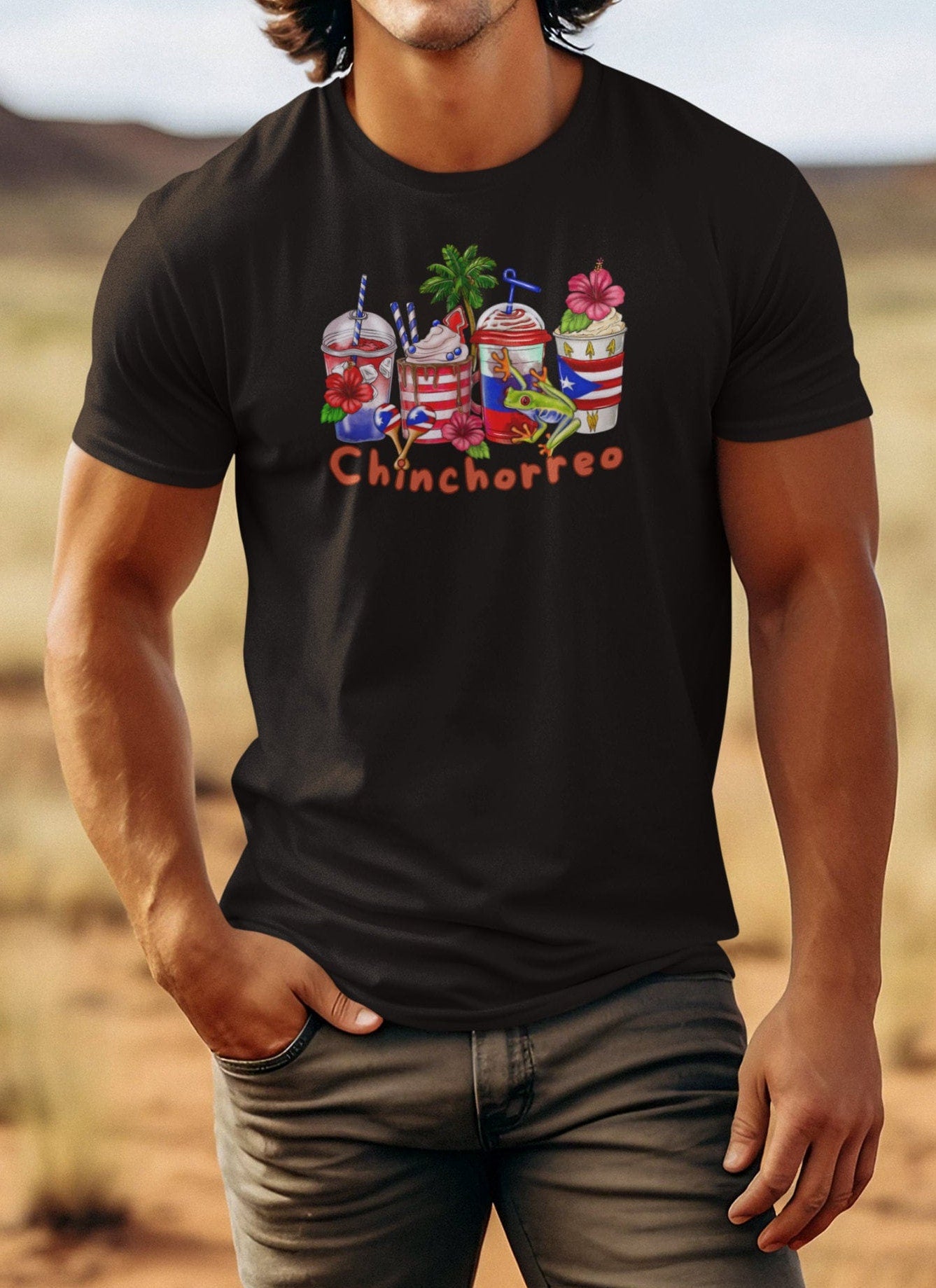 Chinchorreo, Coqui and maracas shirt