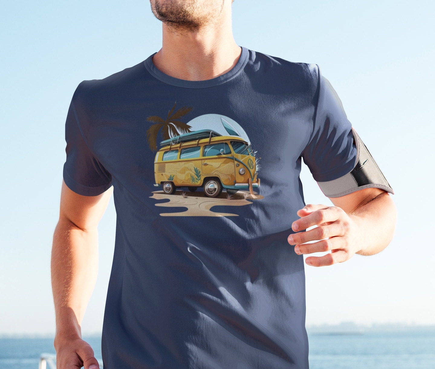 Bird van shirt, flower van shirt, surf shirt, surfing lovers, surfing shirt, beach shirt, summertime shirt, Flower van in the beach shirt