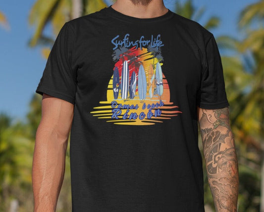 Surfing for life, domes beach Puerto Rico shirt