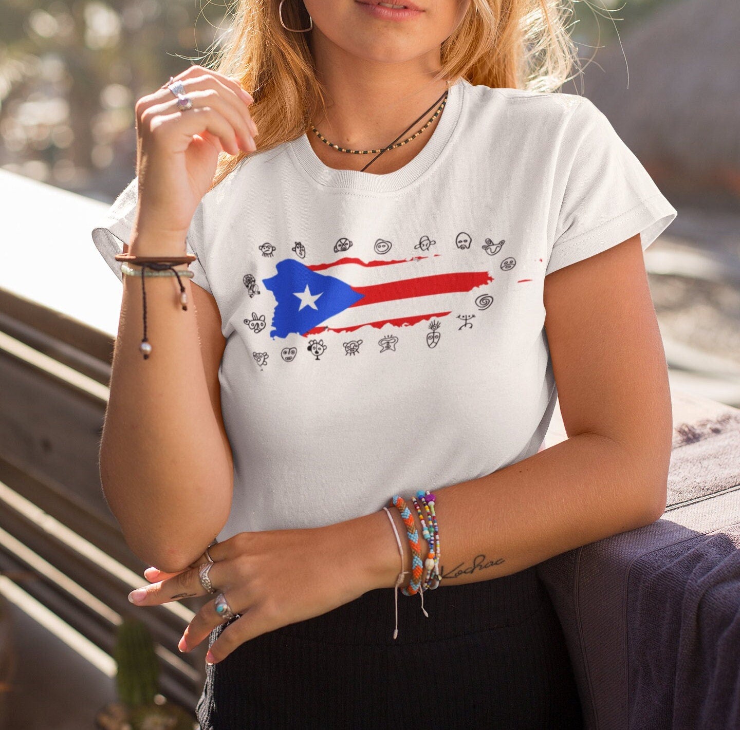 Taino and Puerto Rico map shirt