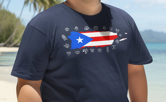 Taino and Puerto Rico map shirt