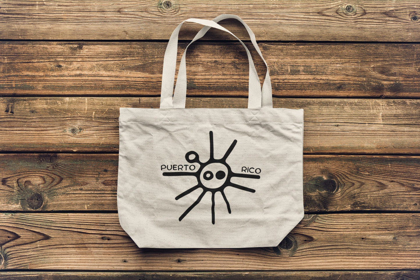 Taino sun god tote bag