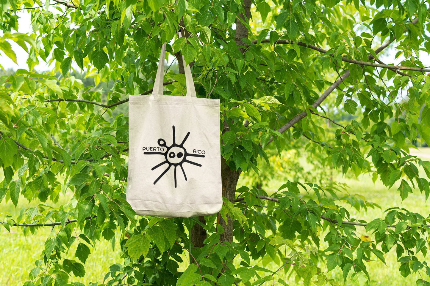 Taino sun god tote bag