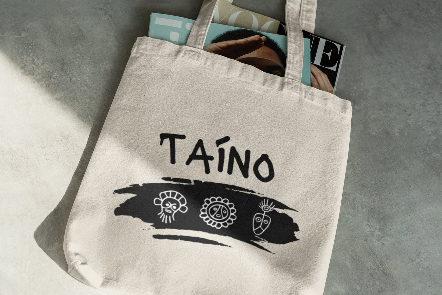 Taino symbol god tote bag