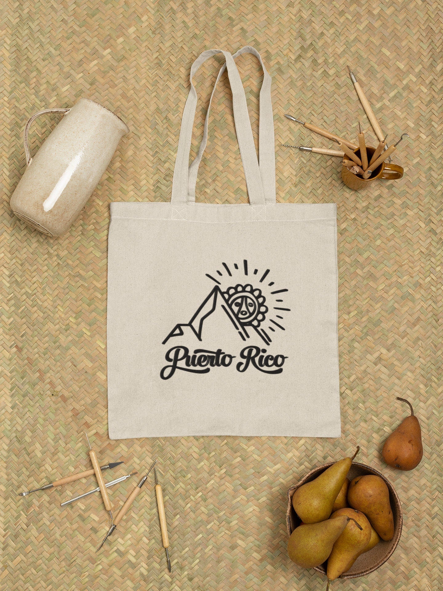 Cemi Taino with the sun tote bag