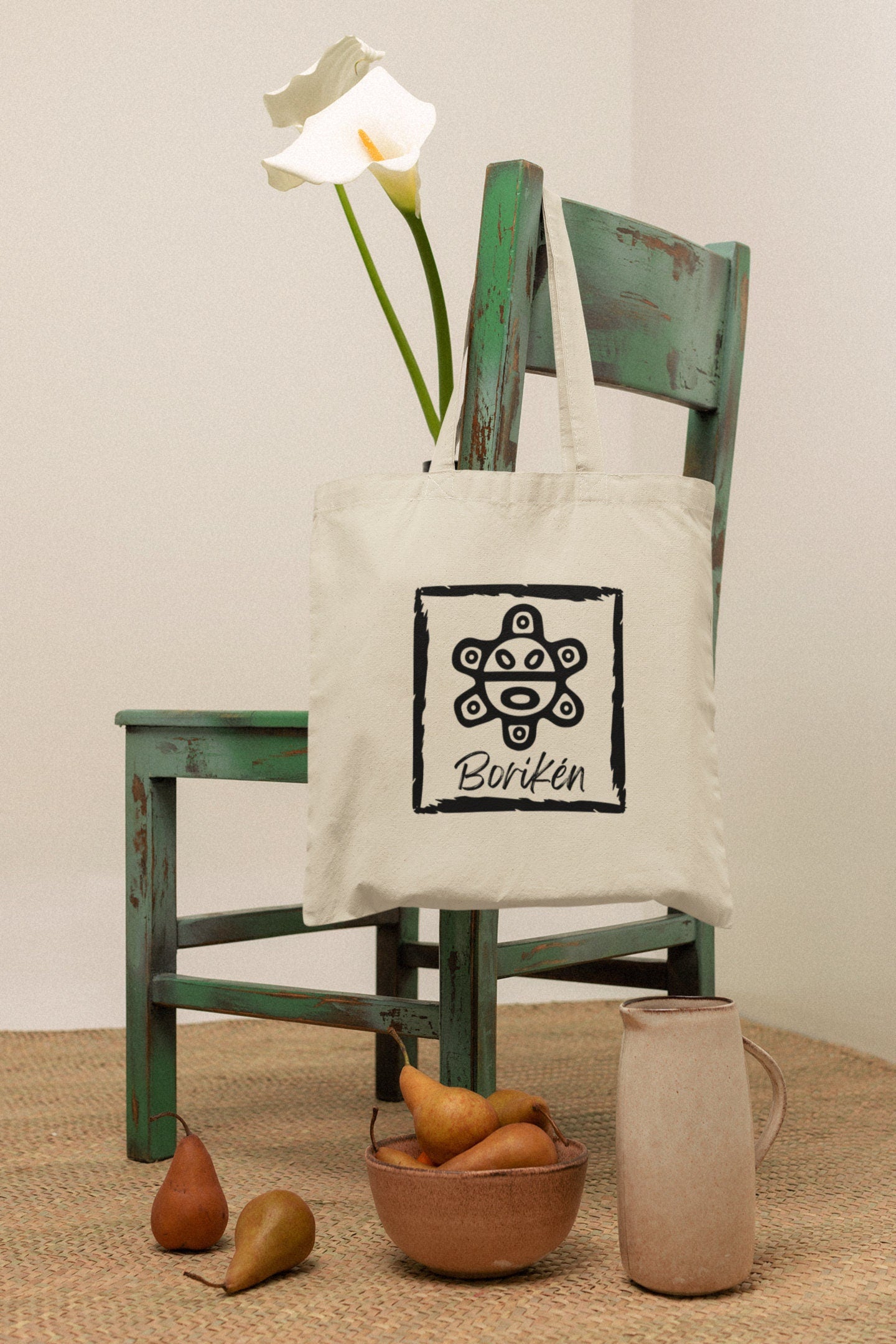 Borikén frame sun tote bag