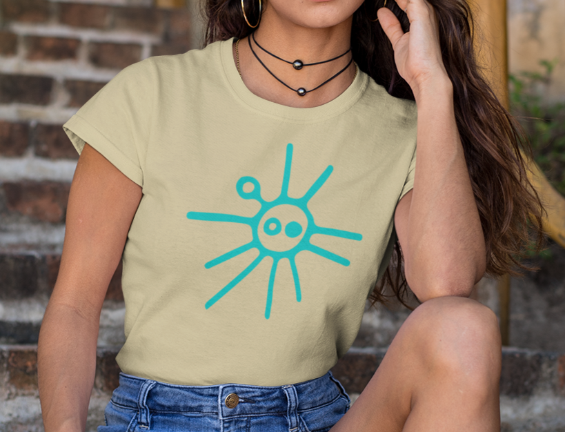 Sun God Taino in Beach color shirt